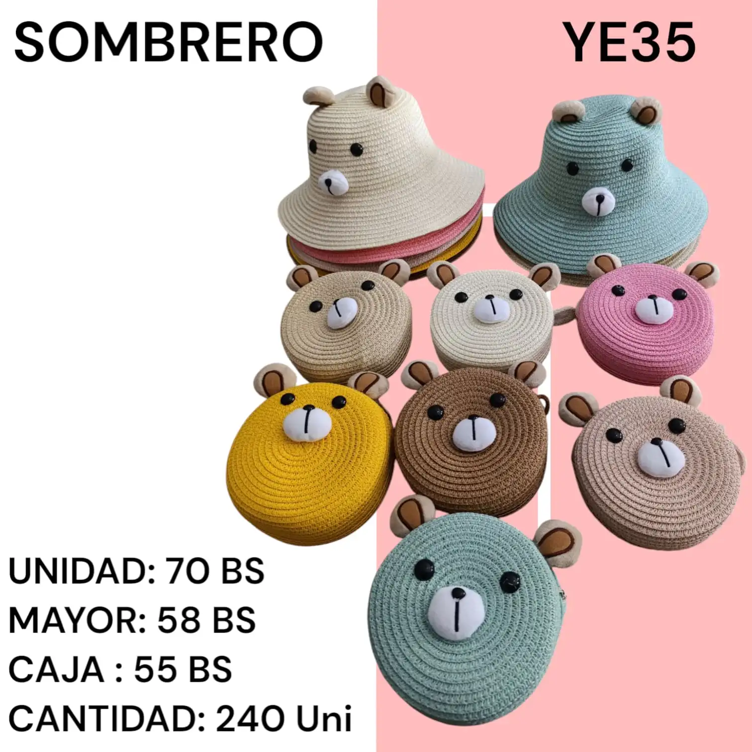 SET SOMBRERO NIÑA YE35