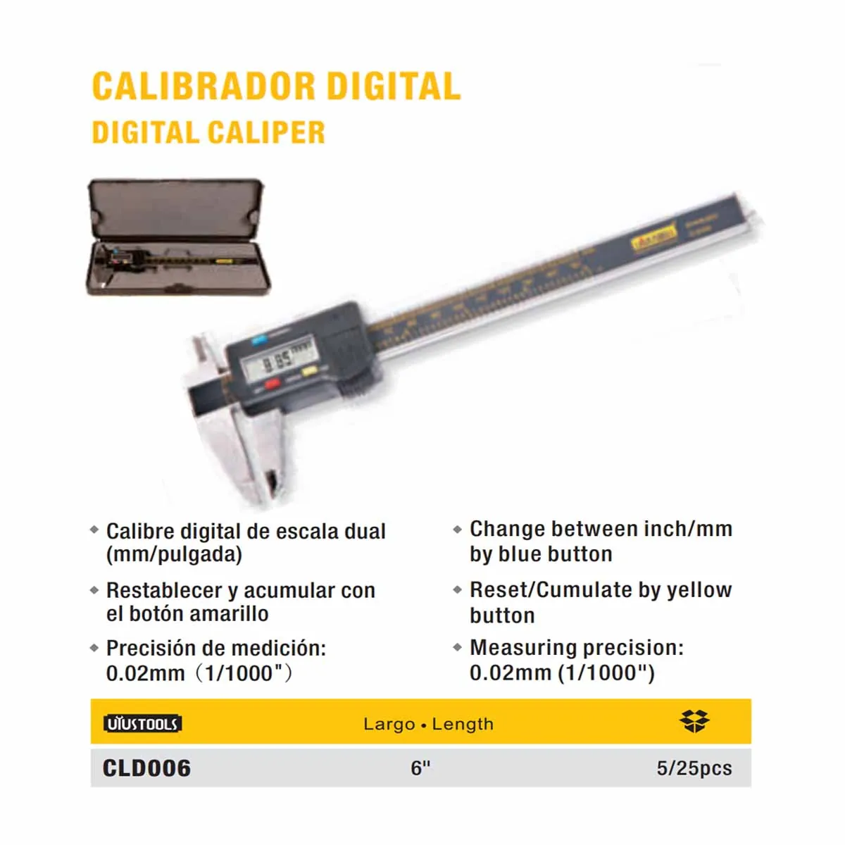 CALIBRADOR DIGITAL UYUST 6" 150mm