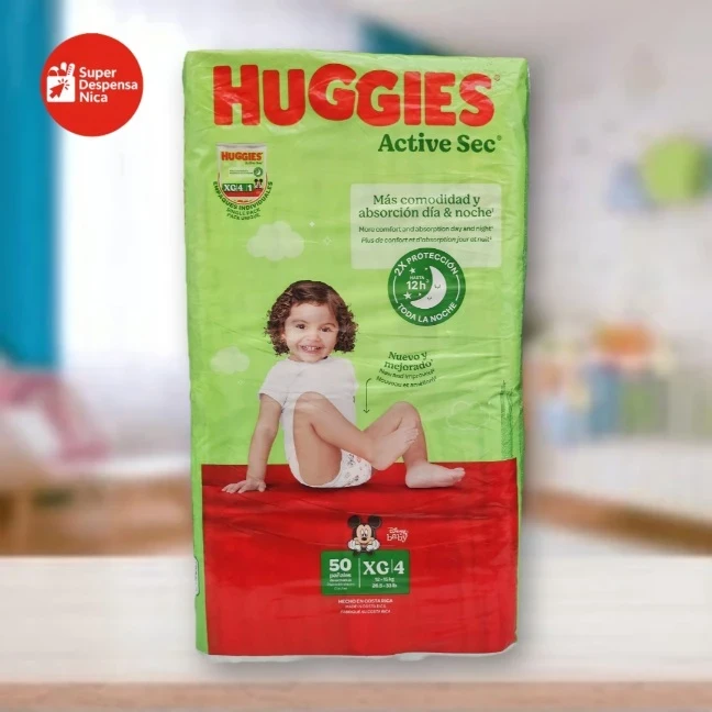 Pañales Huggies Active Sec Talla XG