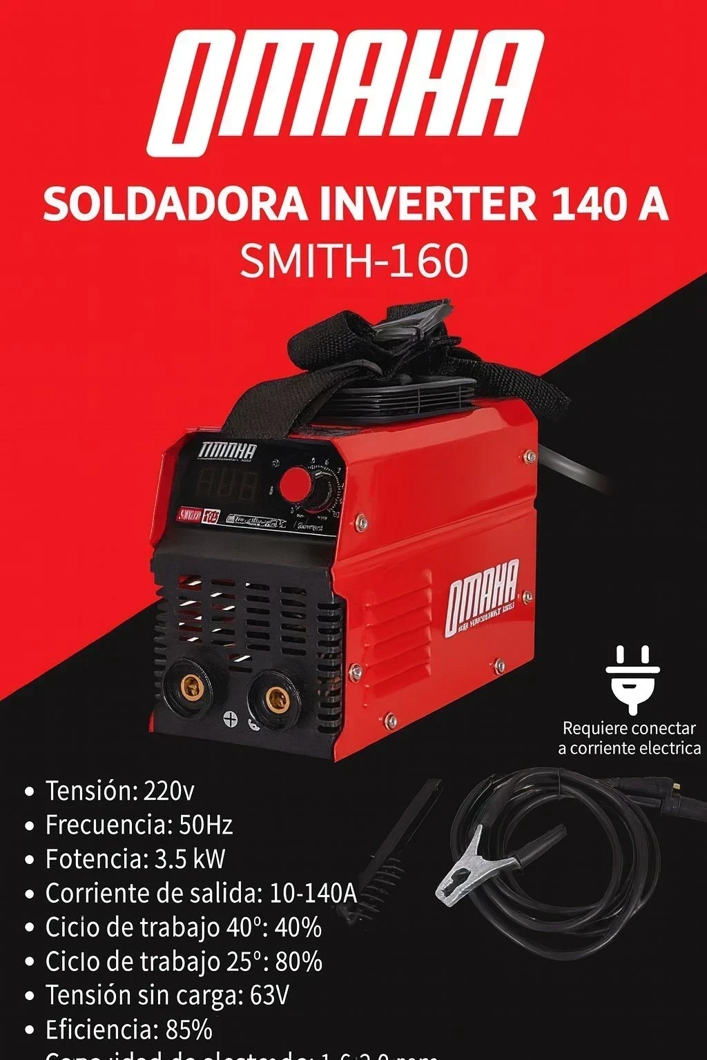 SOLDADORA INVERTER 140 OMAHA 