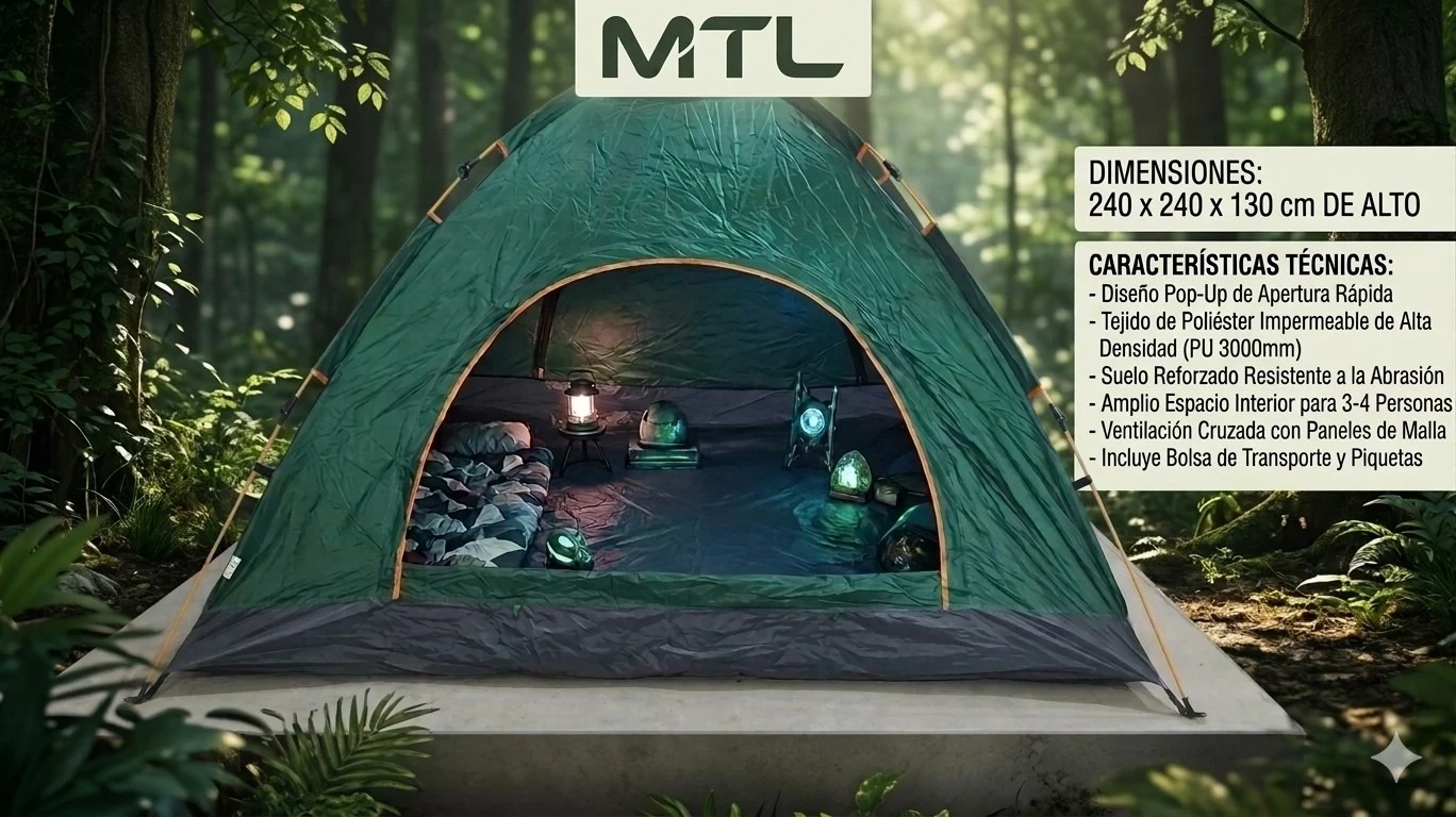 CARPA FAMILIAR MTL 6 PERSONAS