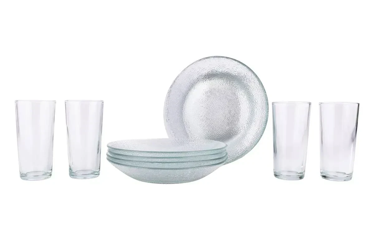 Set De Vajilla X 12 Durax Plato Forjado + Vaso Lunita Color Transparente 5