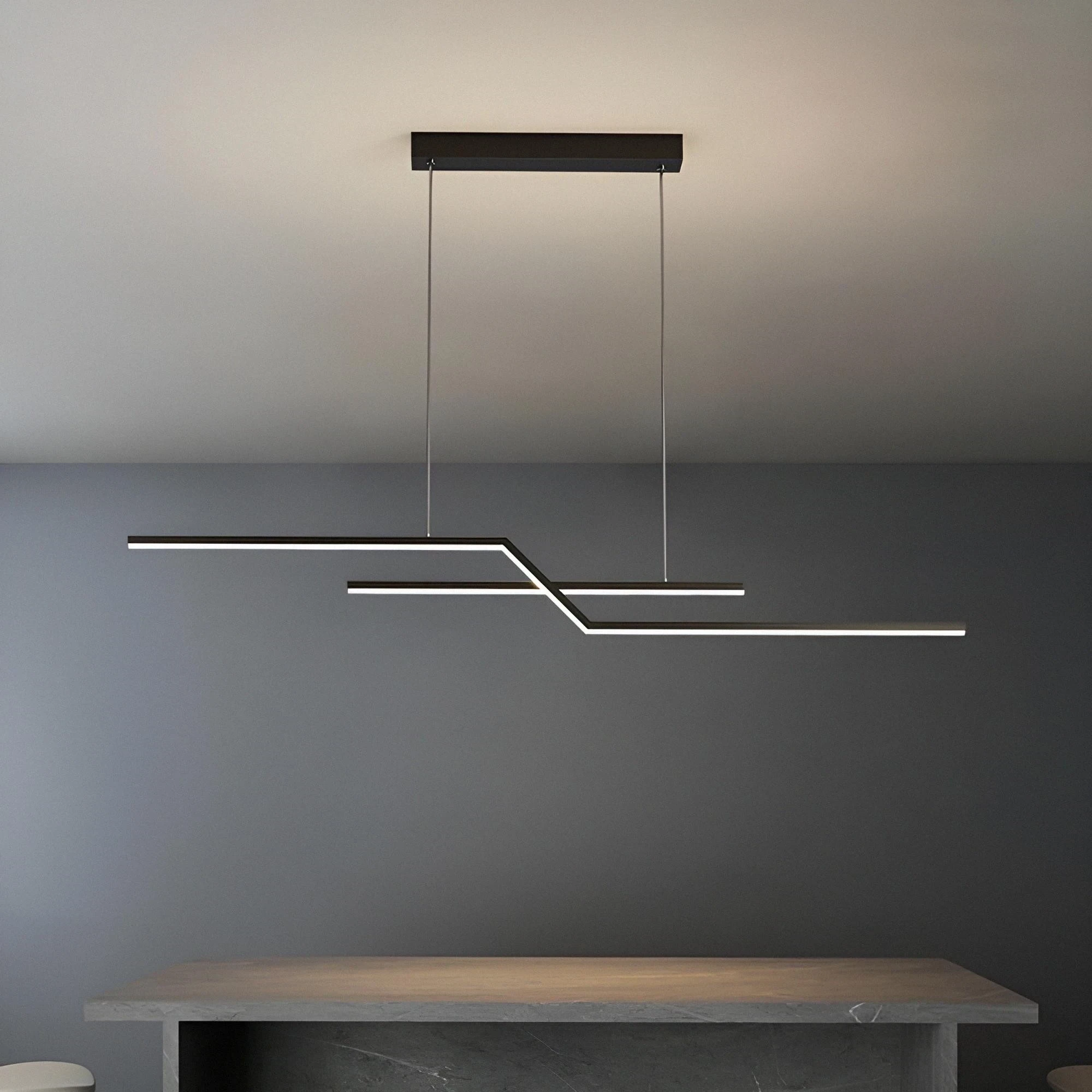 LAMPARA COLGANTE NEGRA ZETA 22W 3K 