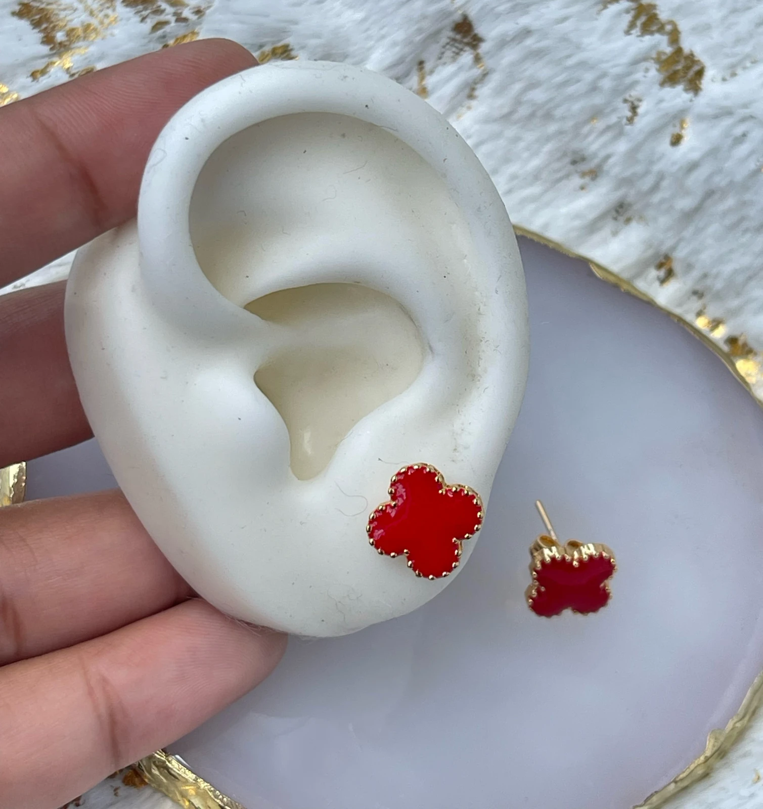 Topos trébol rojos