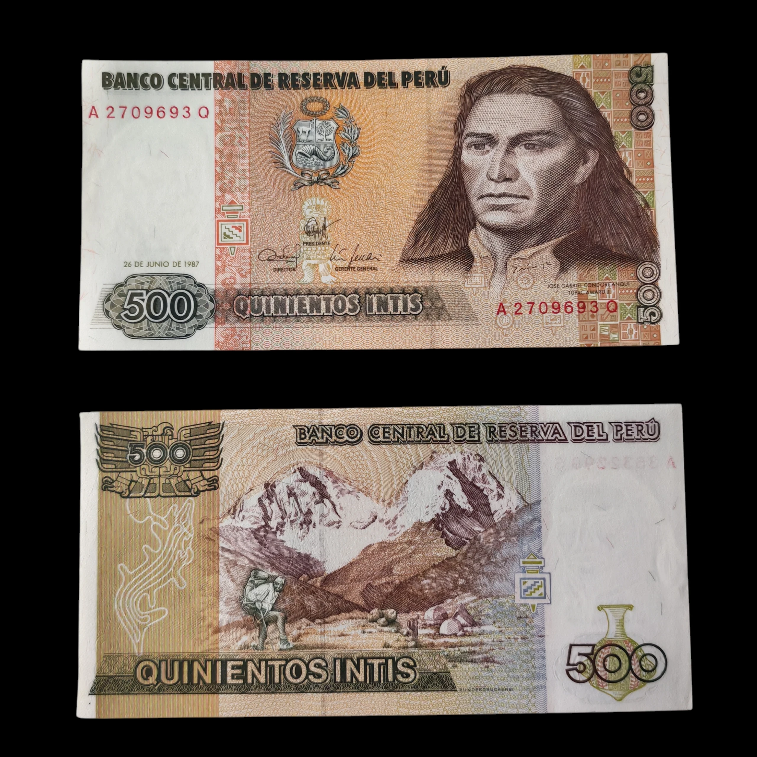 ° Perú 500 intis UNC