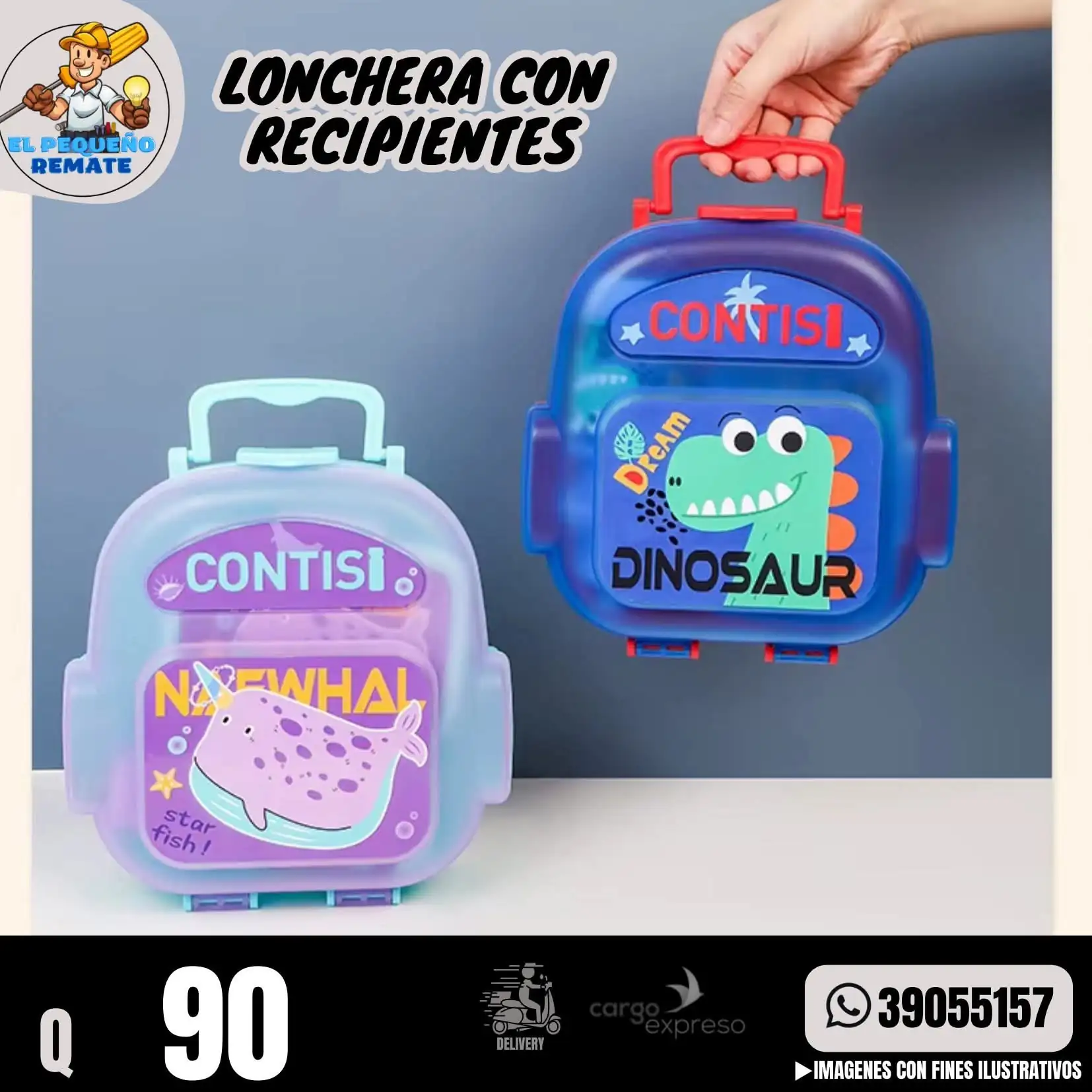 LONCHERA CON RECIPIENTES 4