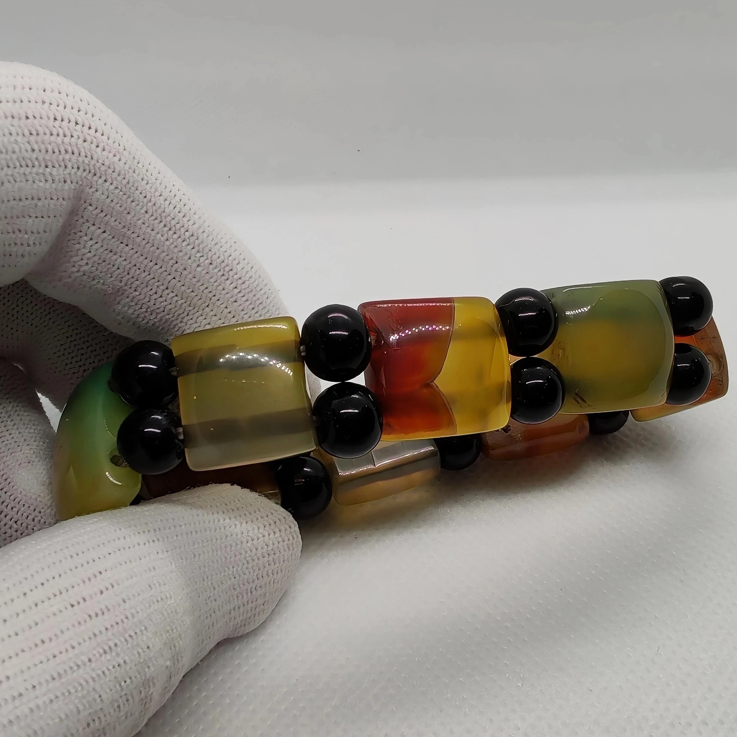 Pulsera elástica de ónix y espinelas 3