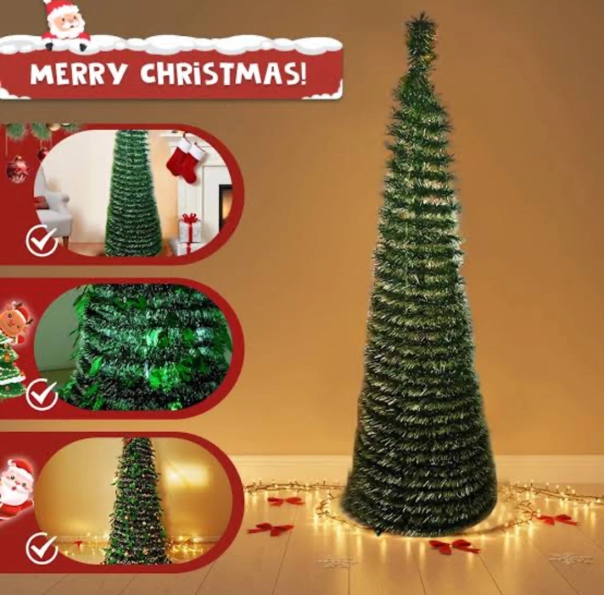 ARBOL DE NAVIDAD PLEGABLE 1.52 m (5 pies) 