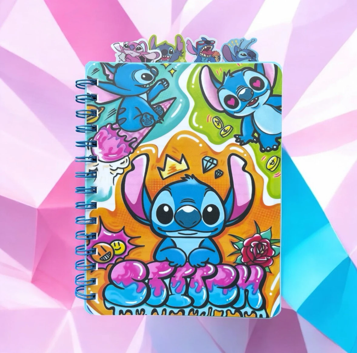 Libreta francesa dible espiral de 80 hojas con separadores