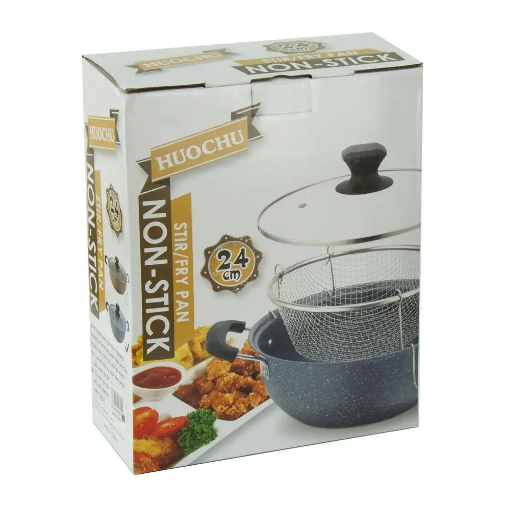 Sartén antiadherente con cesta freidora de cocina  4