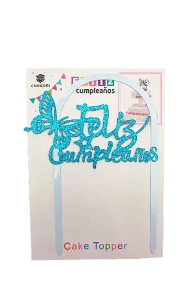 Topper feliz cumpleaños con arco 3