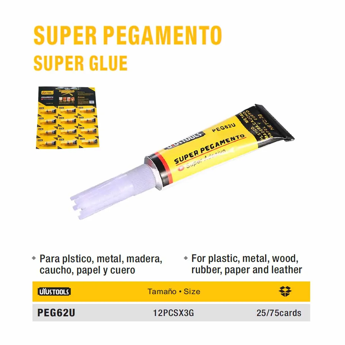 SUPER GLUE (Pegamento gotita) UYUST 3 g