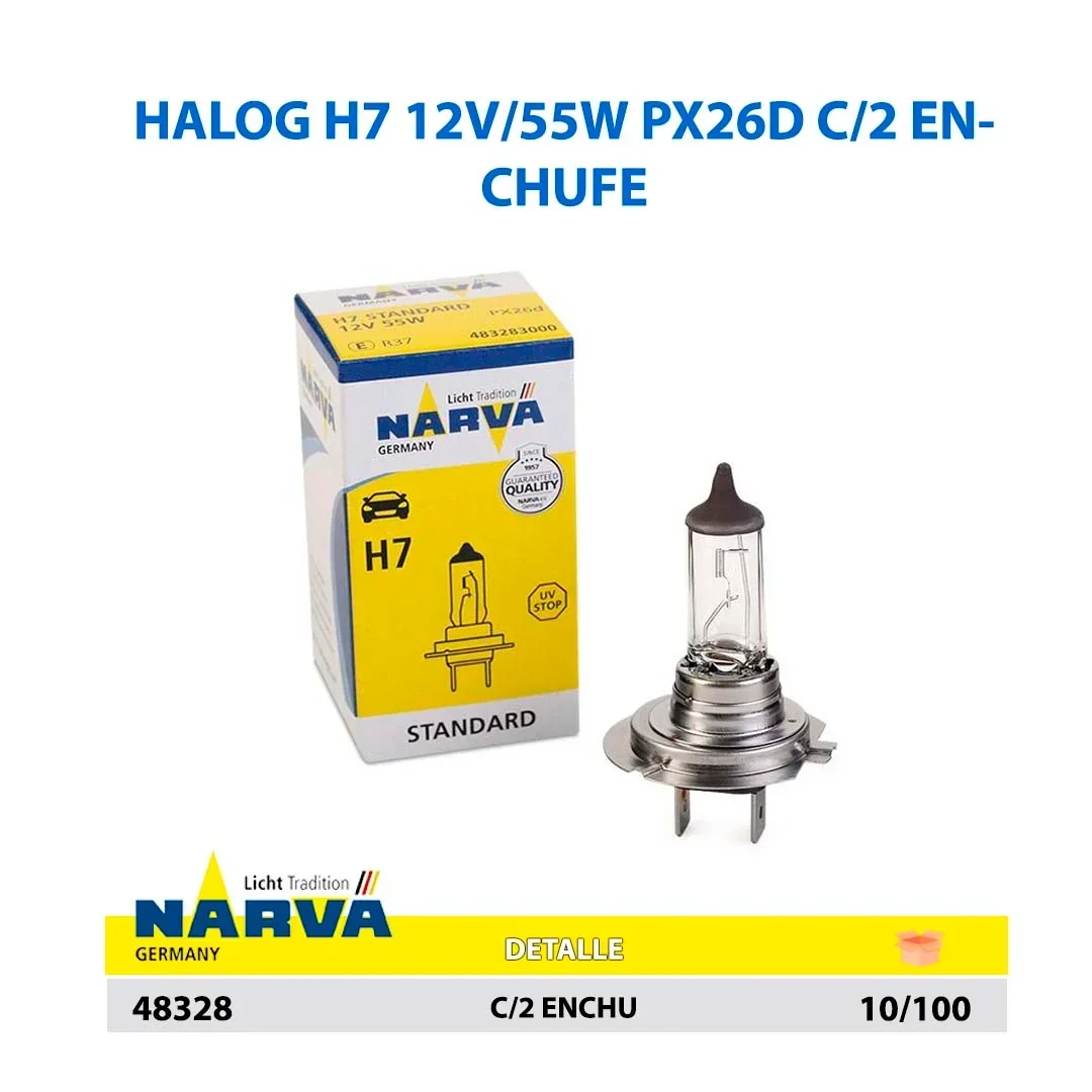  HALOGENO H7 12V/55W PX26D C/2 ENCHU