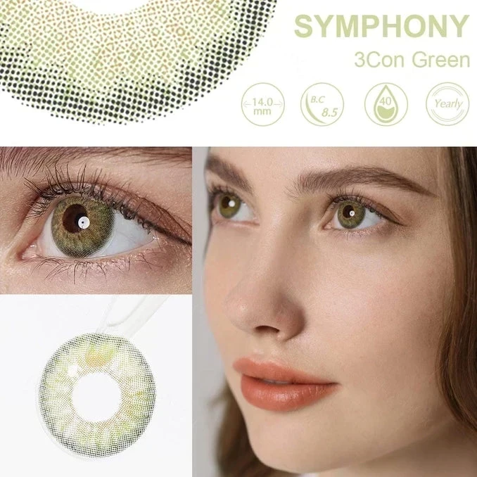 Lentes de contacto - Referencia: SYMPHONY / 3CON GREEN - Diseño con bordes  2
