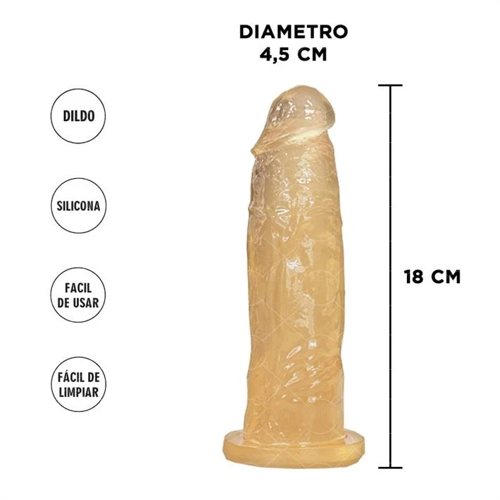 Dildo estimulador Sean Davis Cristal 18x4.5cm