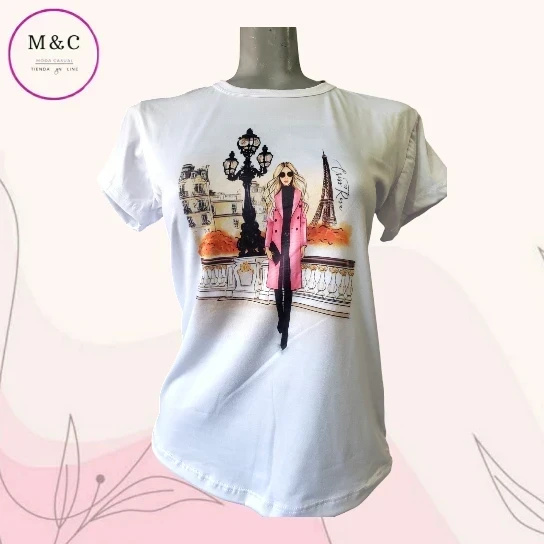 Blusa basica estampada T-G