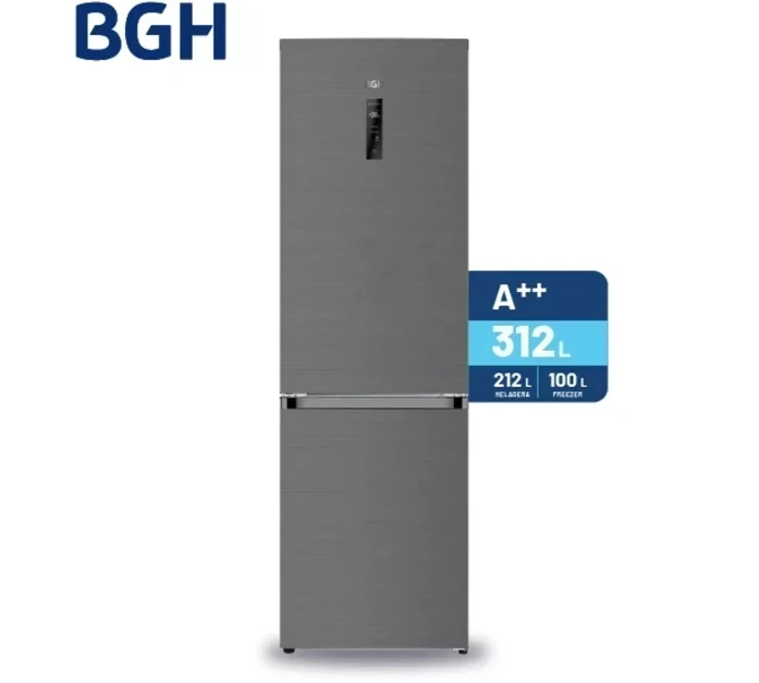 HELADERA BGH NO FROST 312LTS DARK/INOX INVERTER 3