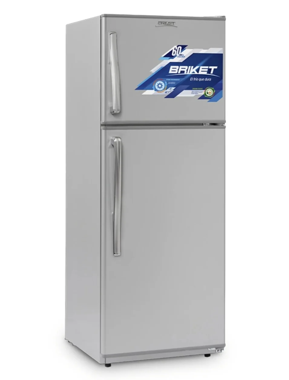 Heladera Briket 1320 ST SILVER con freezer 242L 220V
