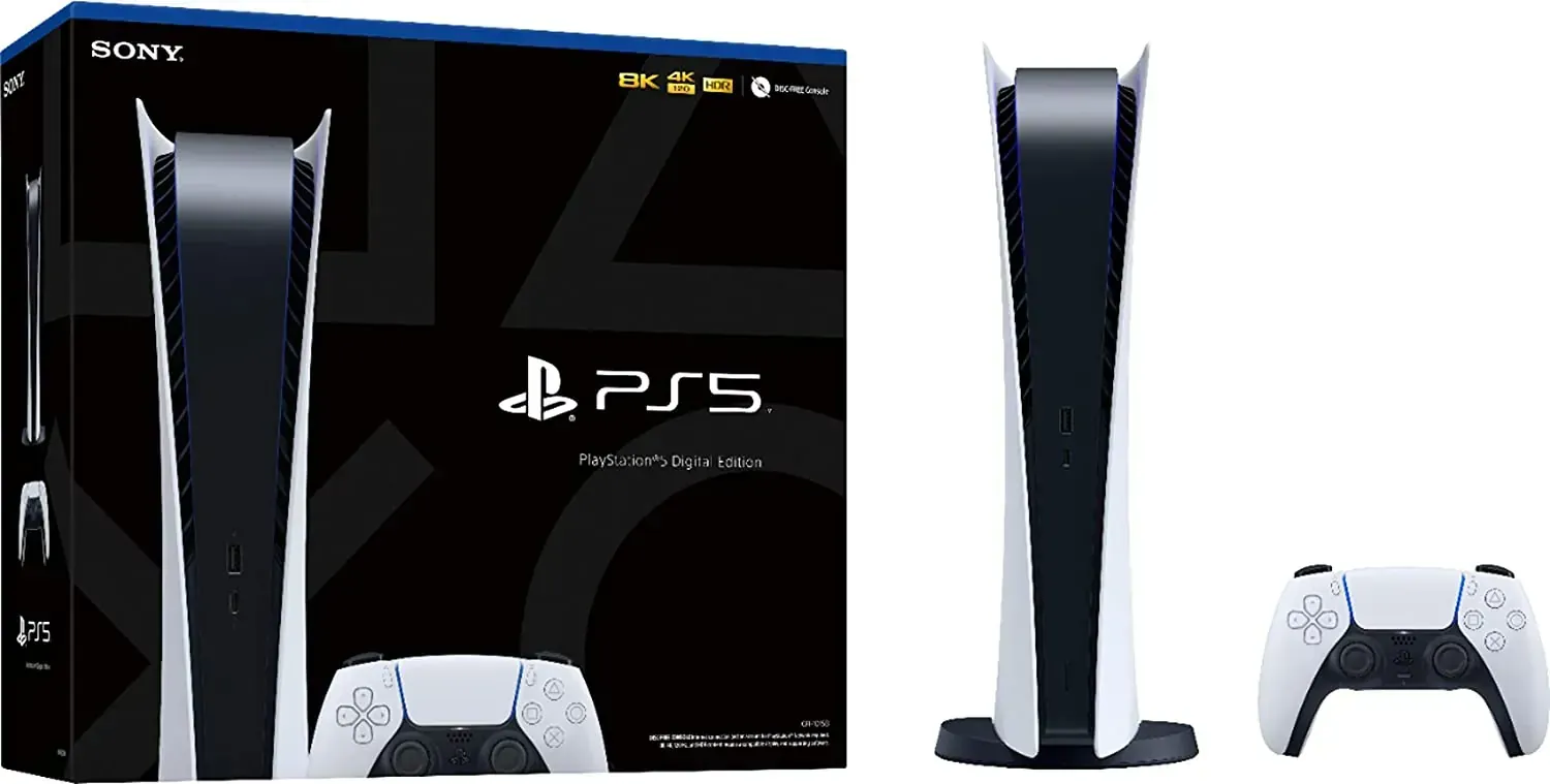 PlayStation 5 825GB Digital Edition color blanco y negro