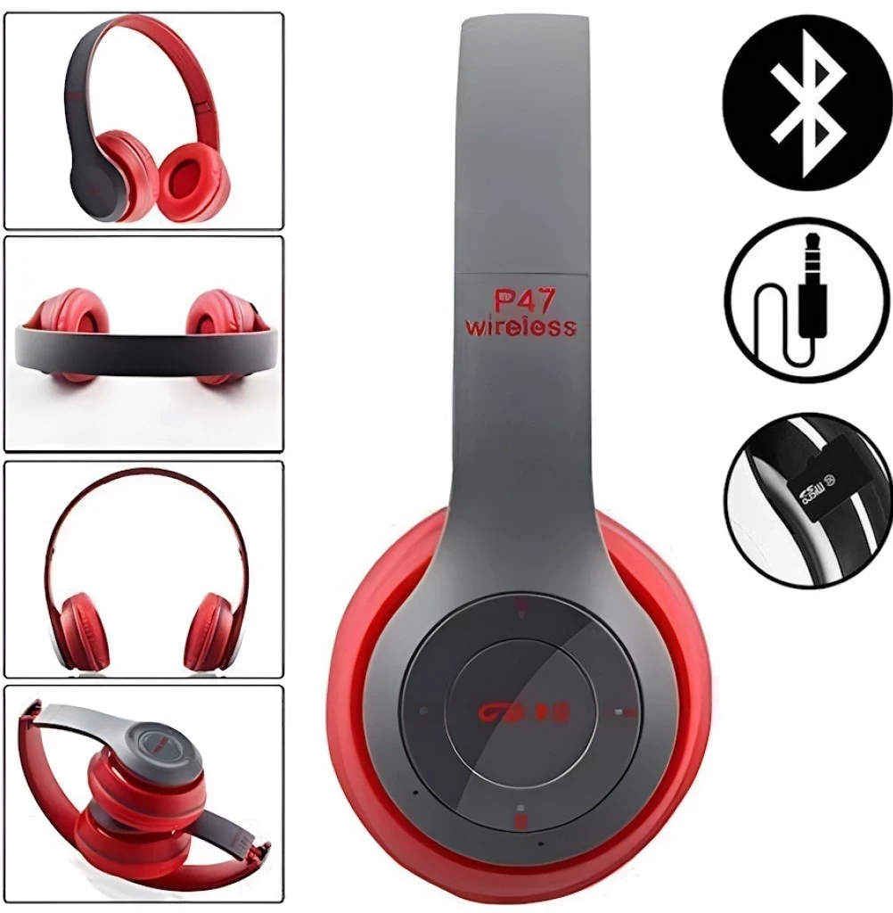 Auriculares inalámbricos P47 Rojo