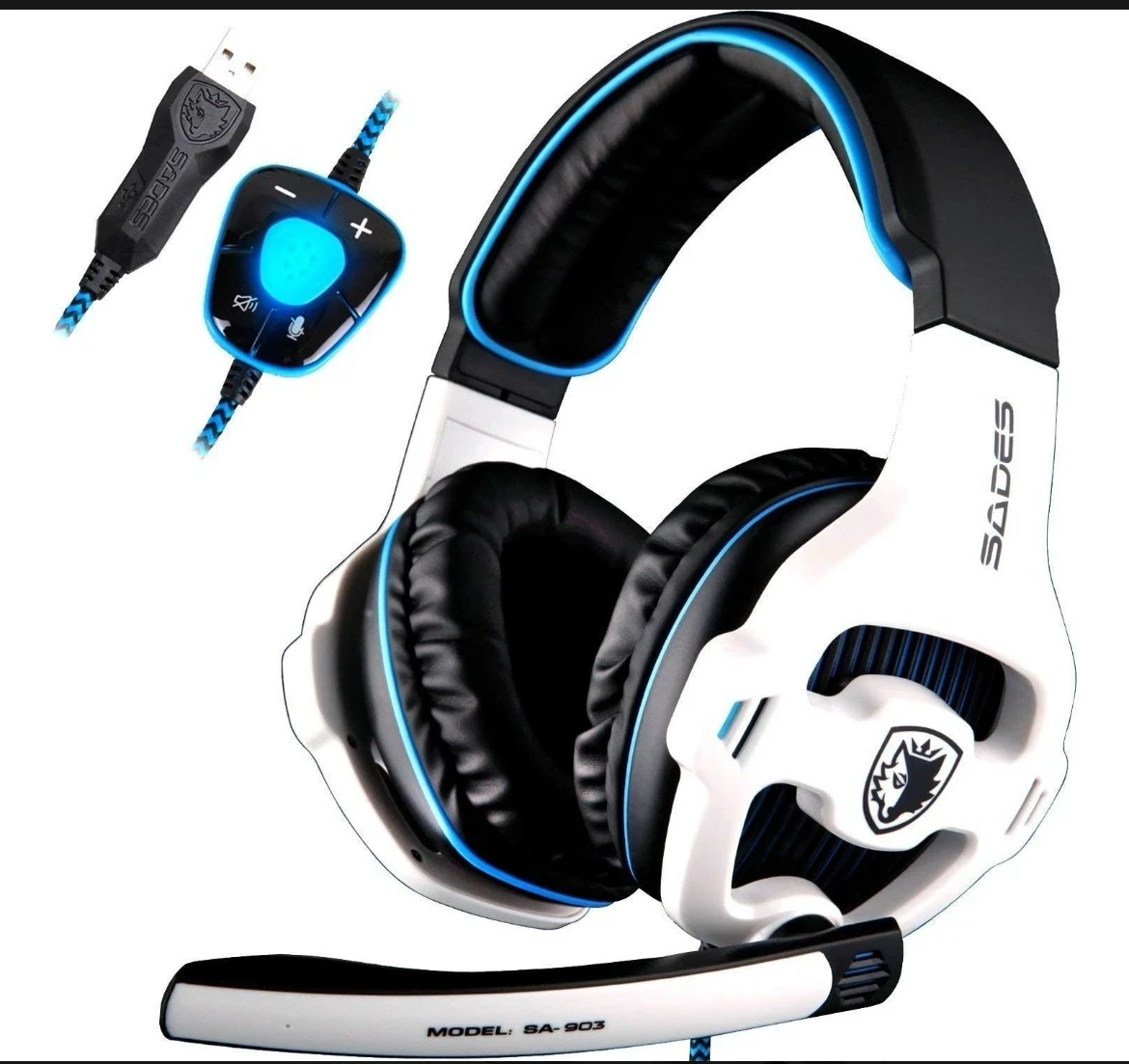 Auricular Gamer Sades Blanco / Makkax