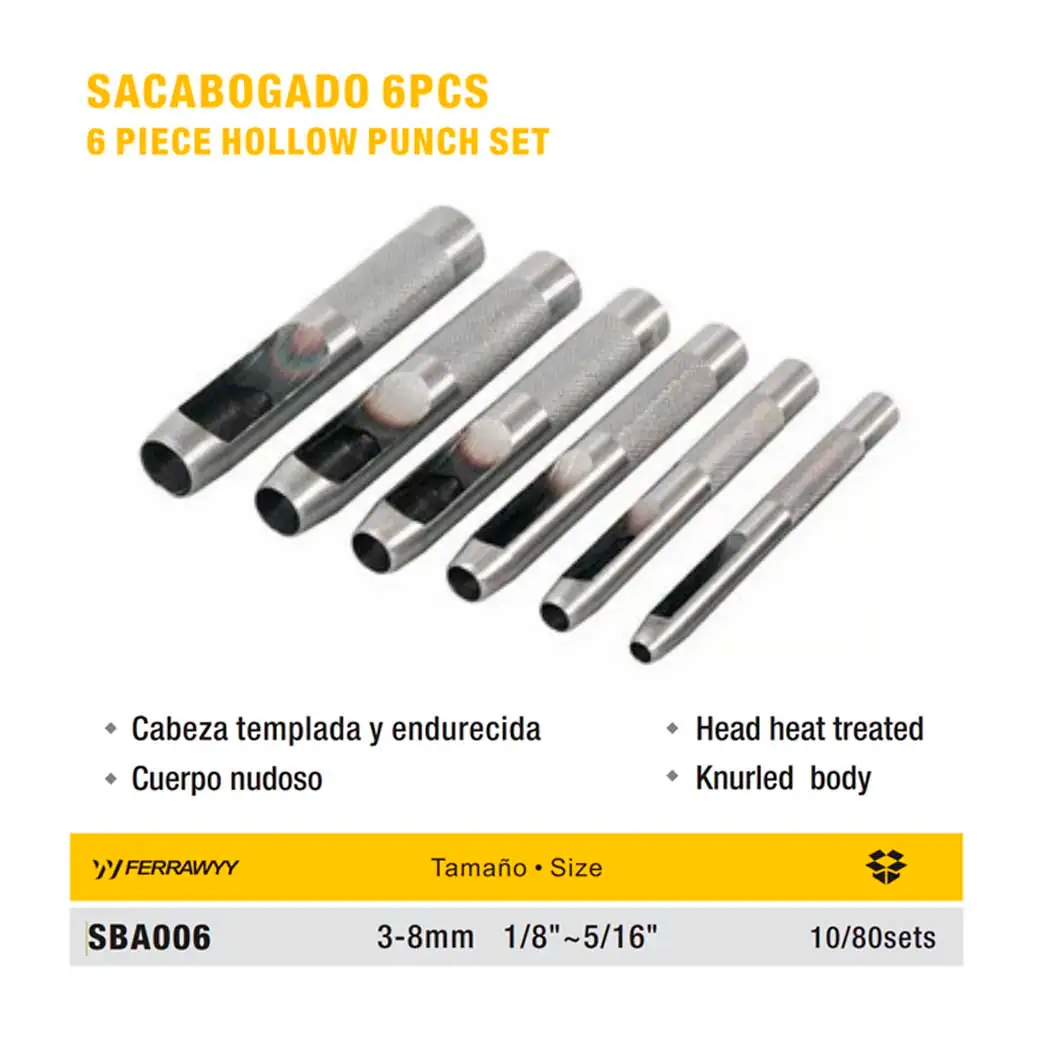 SET SACABOCADO UYUS de 6 pzs