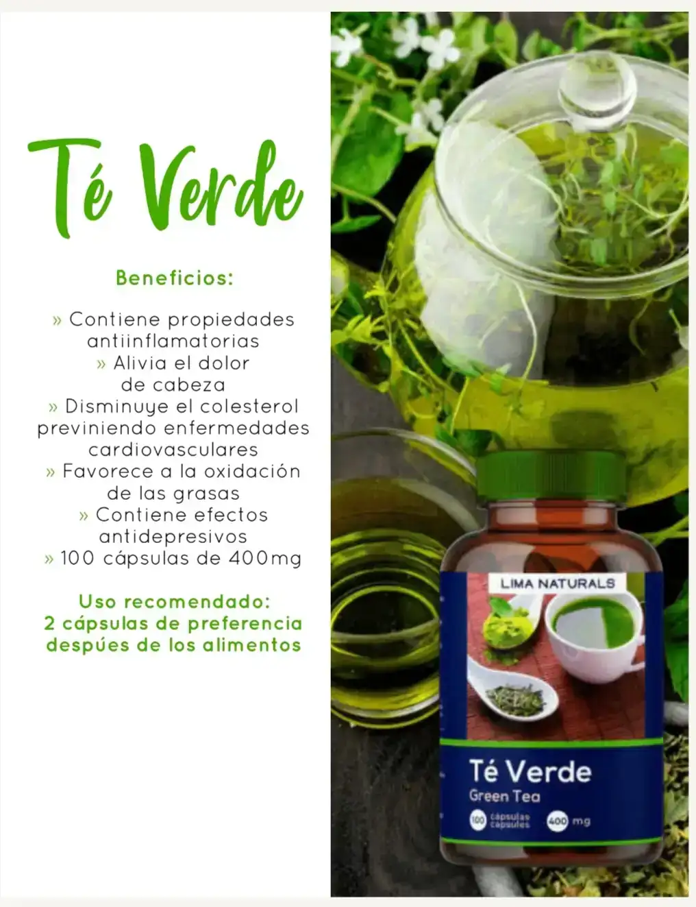 Te verde 100 capsulas 400mg LN