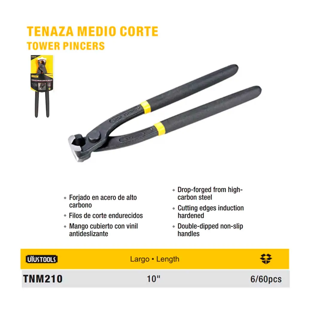 TENAZA MEDIO CORTE UYUST 10" (254mm)