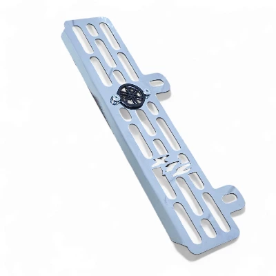 Xtz 250 protector de radiador acero cromado logo 3d negro ML