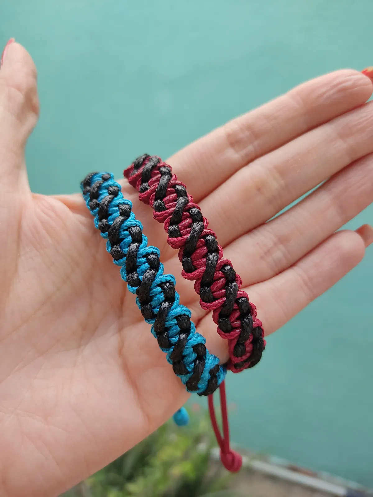 Pulsera tejida para caballero 
