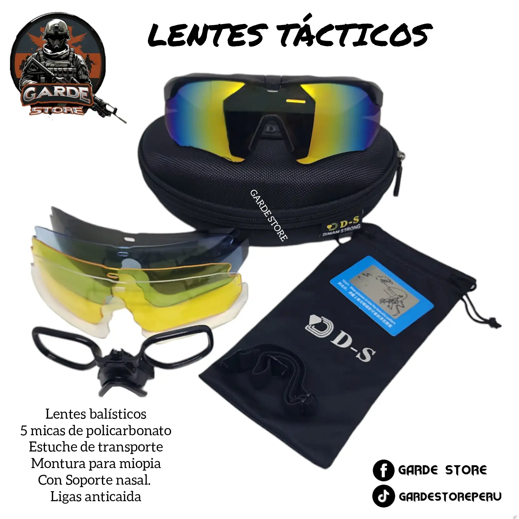 Lentes tácticos 5 lunas DIMAM.  2