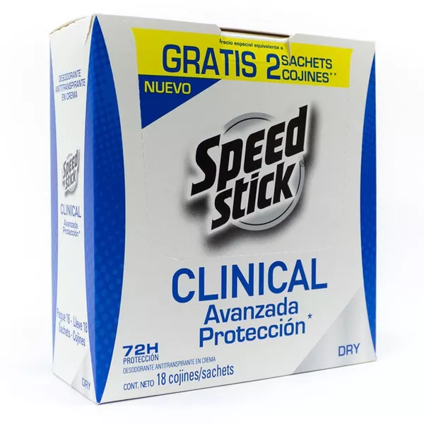 speed stick clínica crema displey x 18sachet