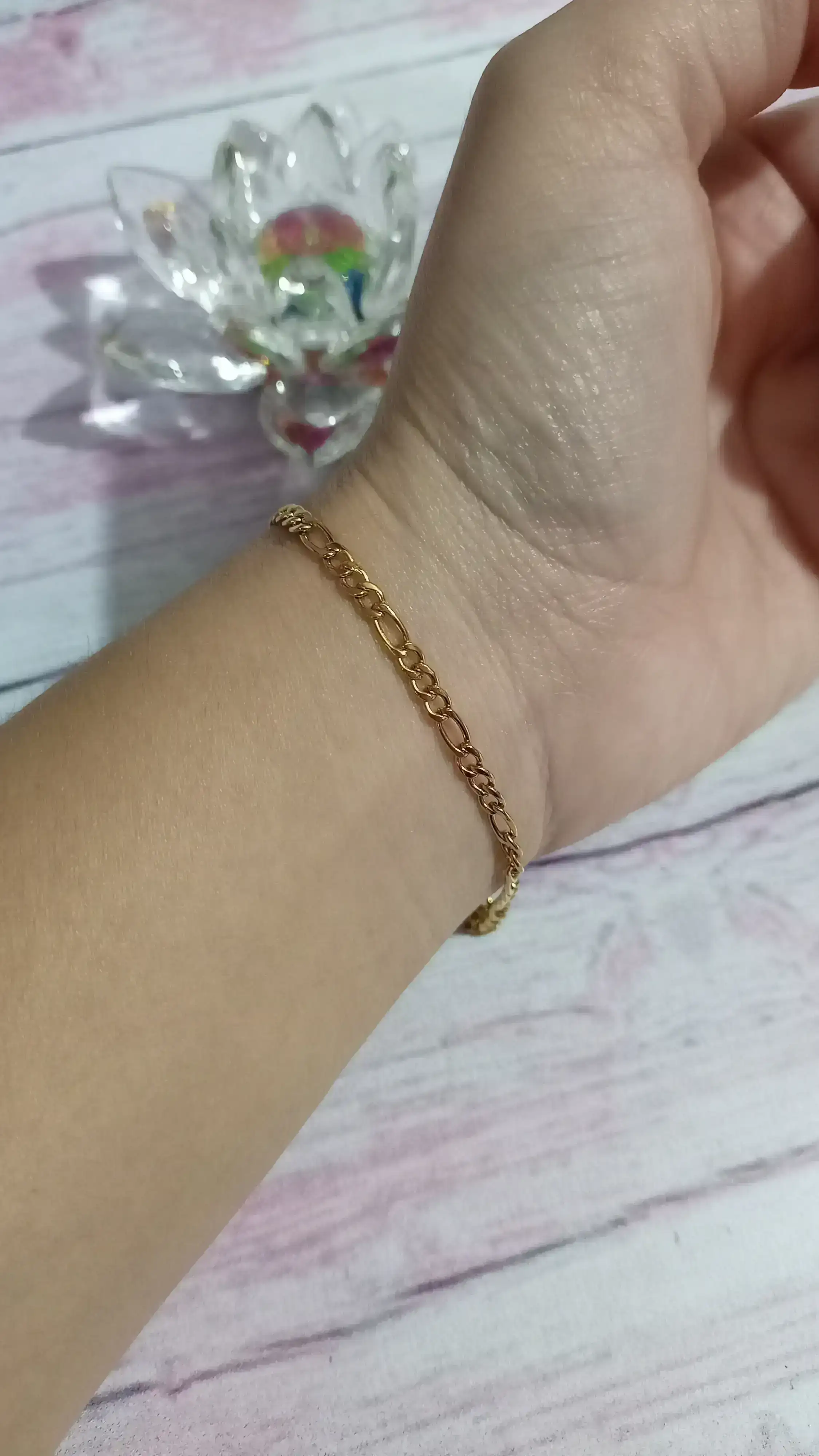 Pulsera PLANA FINA,EN ACERO DORADO!! 2