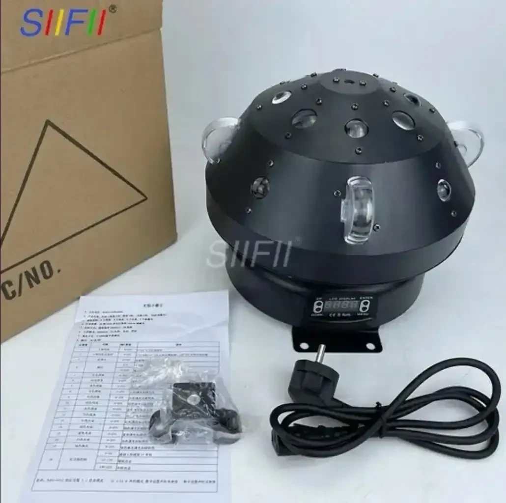 Momo etapa de iluminación láser patrón píxel 4 en 1 Luces LED de fiesta giratorias 2