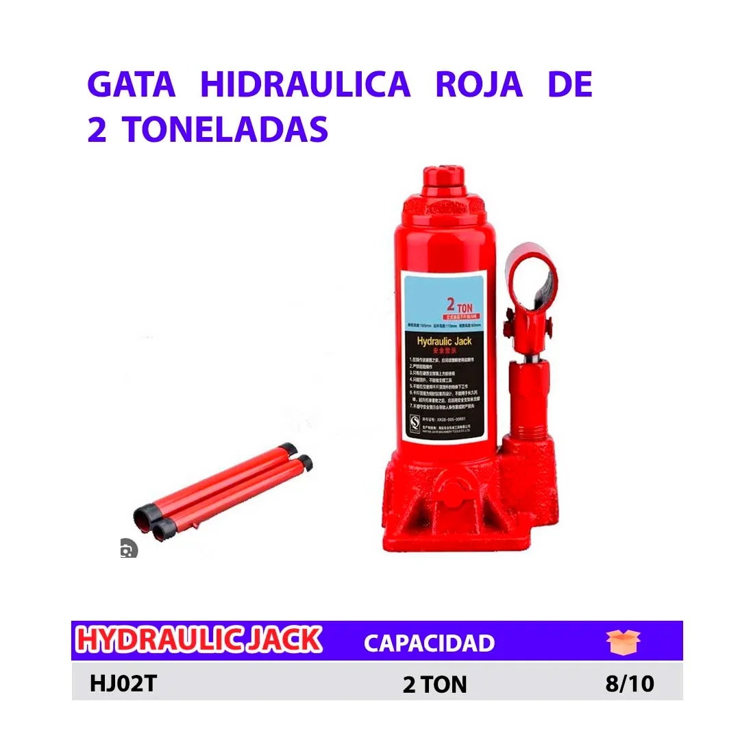 GATA HIDRAULICA (ROJO) Diamante 2 TON
