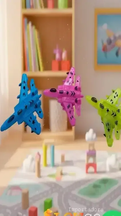 Avion plastico 4 piezas 7 cm 