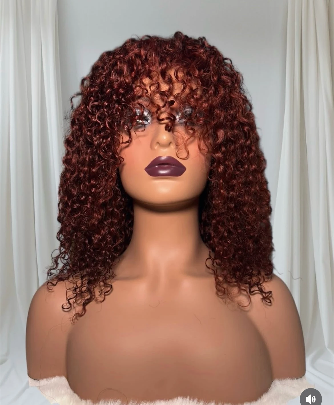 Peluca de cabello humano  Rizada de 18 pulgadas   2