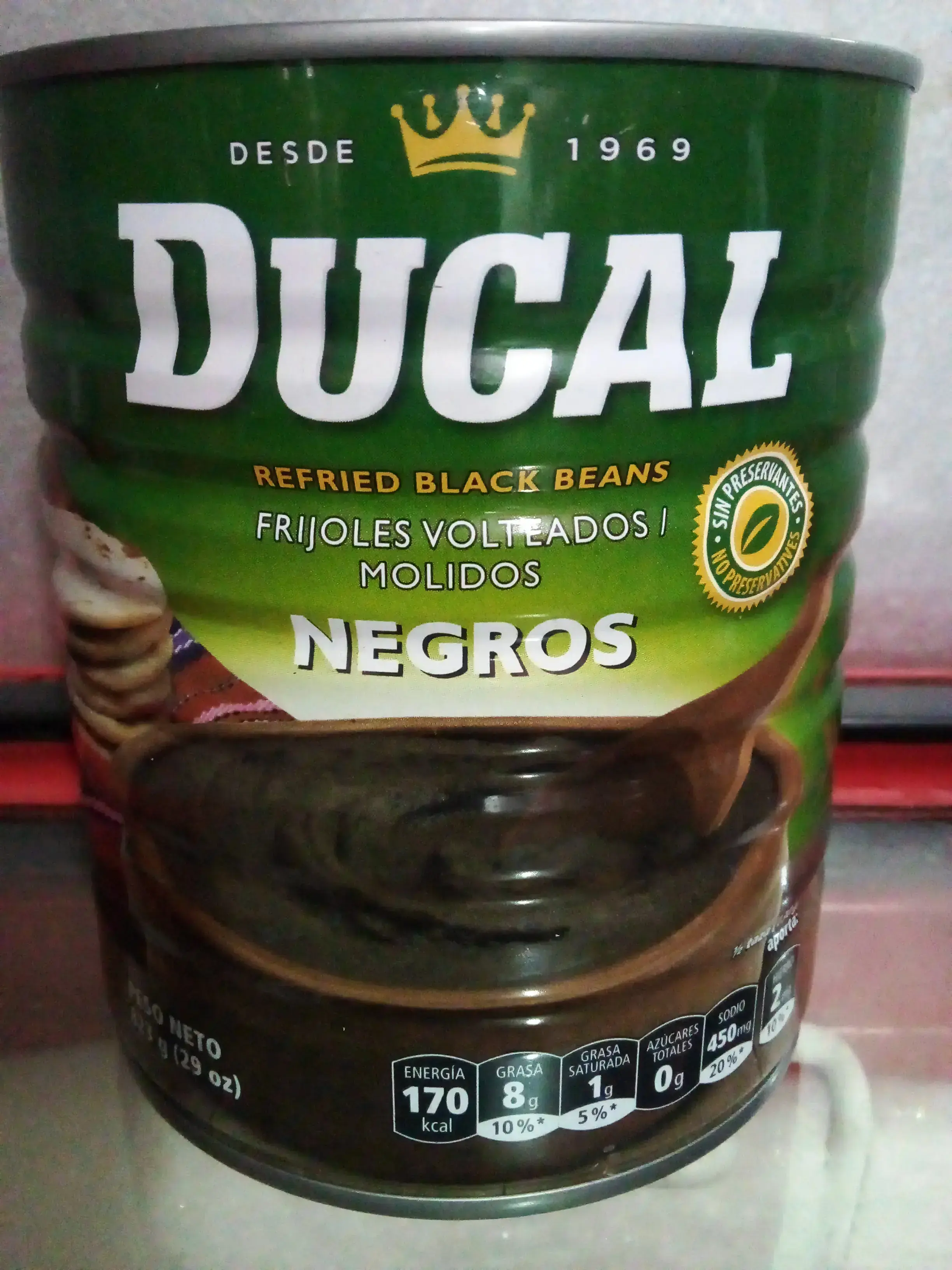 Frijol volteado negros de 29 onza 