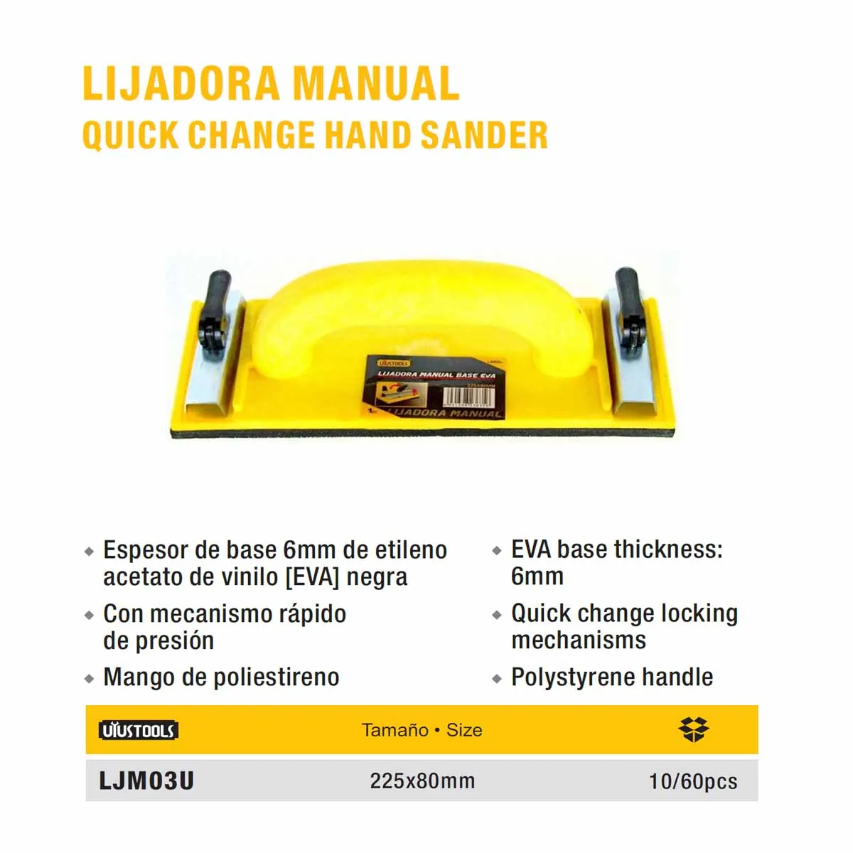 LIJADORA MANUAL UYUST 225X280mm