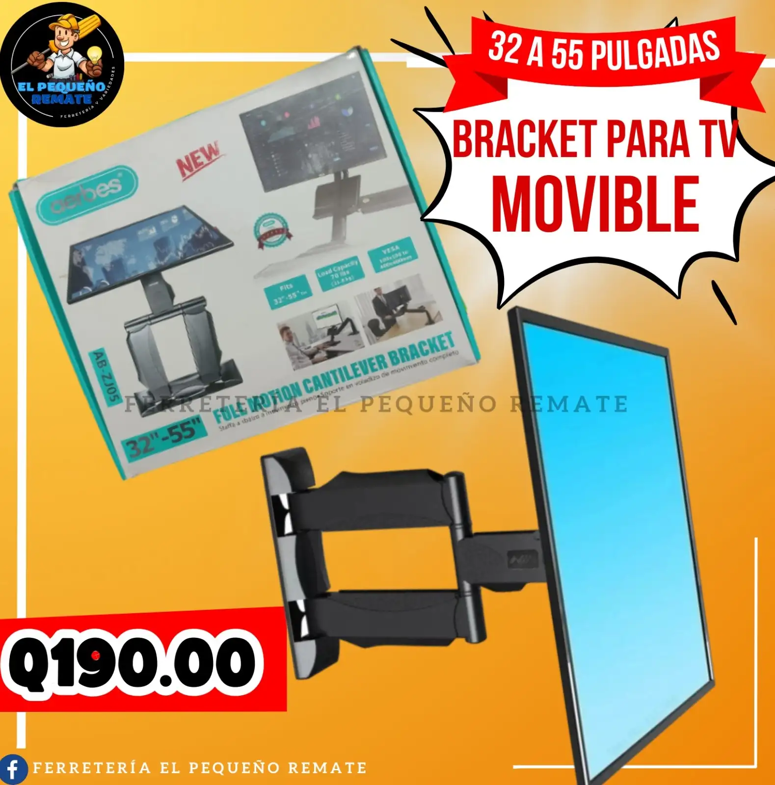 Bracket movible de 32" - 55" aerbes