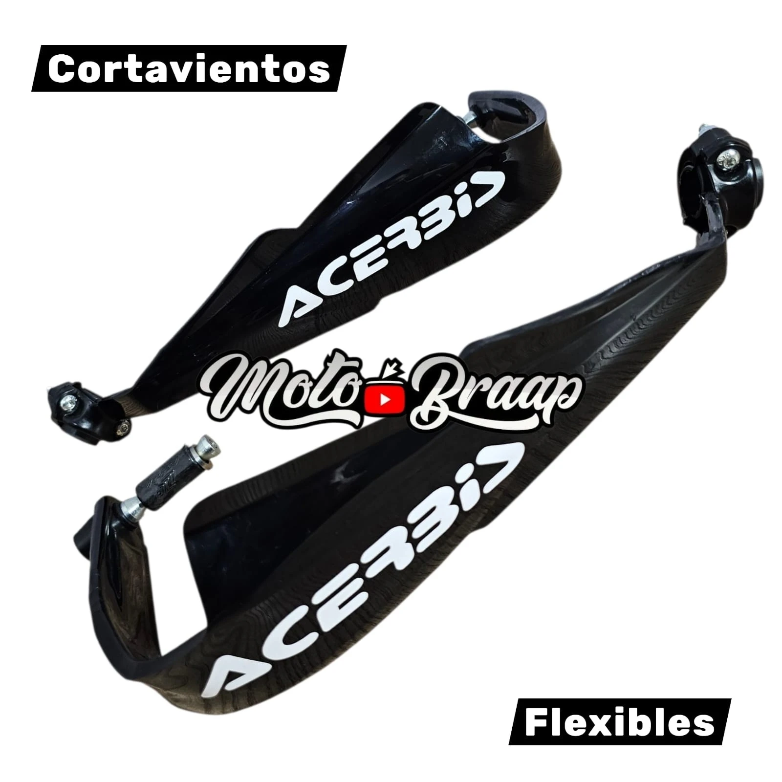 Cortavientos tipo Acerbis flexibles negro