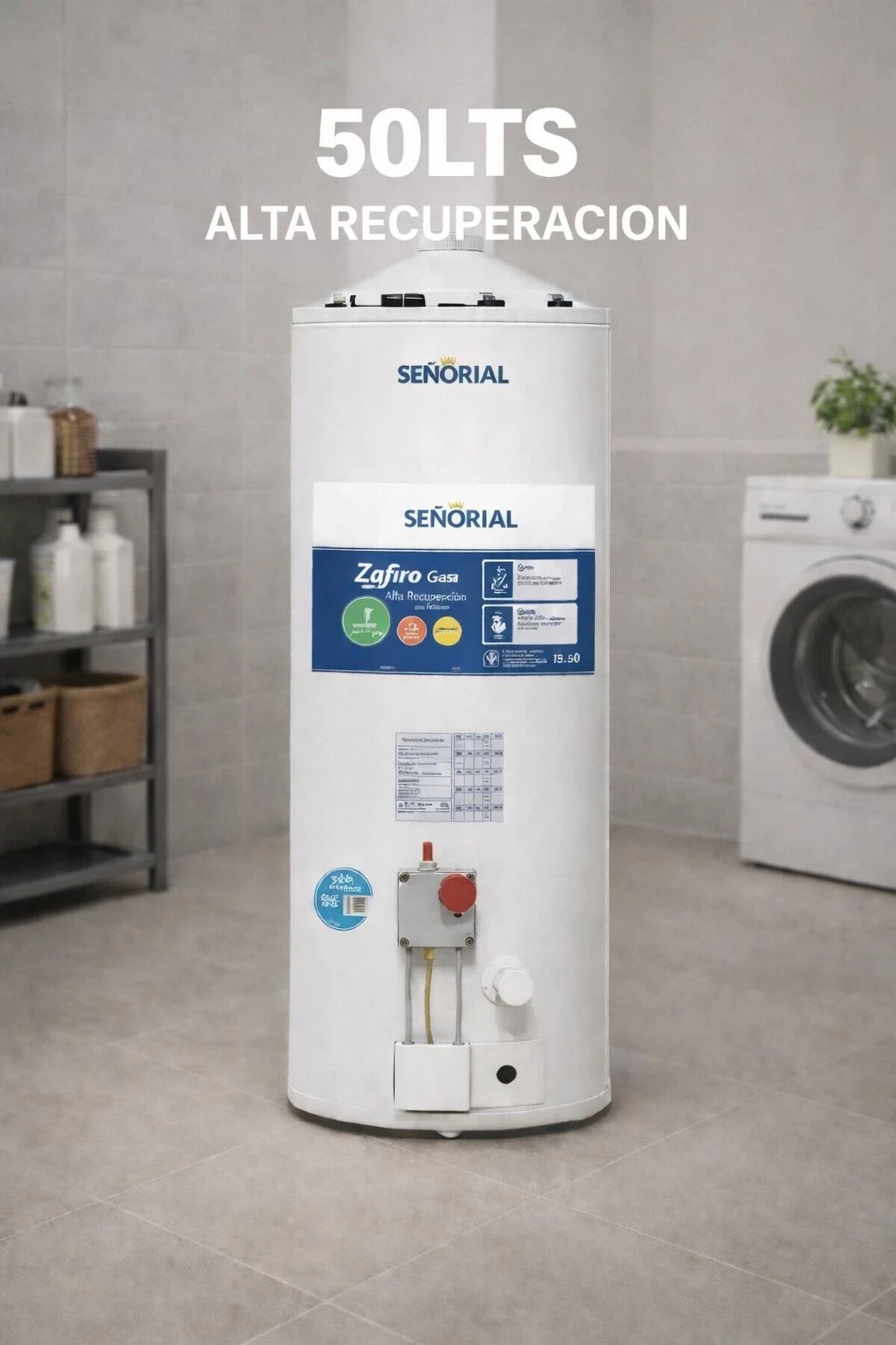 TERMOTANQUE SEÑORIAL 50LTS MULTIGAS ALTARECUPERACION