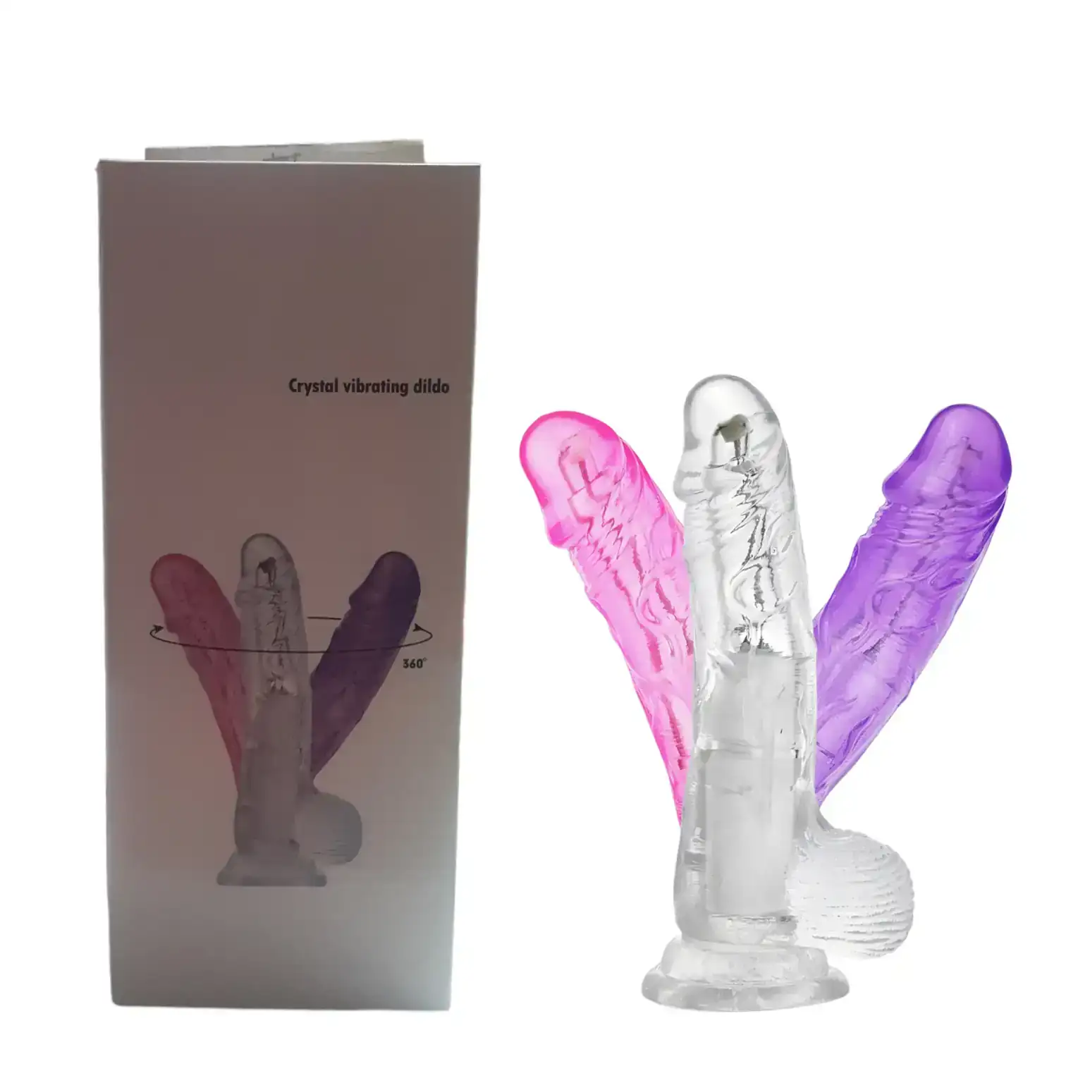 CRYSTAL  VIBRATING DILDO 8.2"