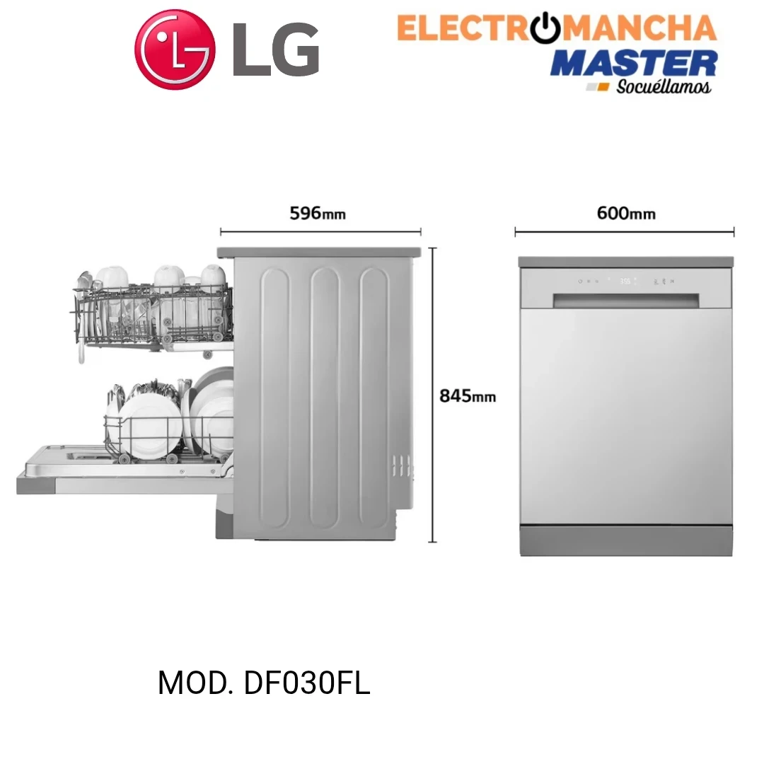 LAVAVAJILLAS LG DF030FL INOX. 13 CUB. E  4