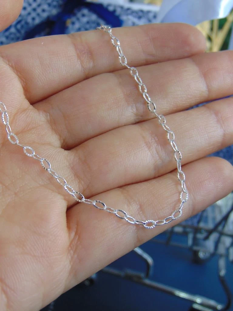 CADENA PLATA LEY 925 CARTIER OVALADA DIAMANTADA 2MM | 60CM