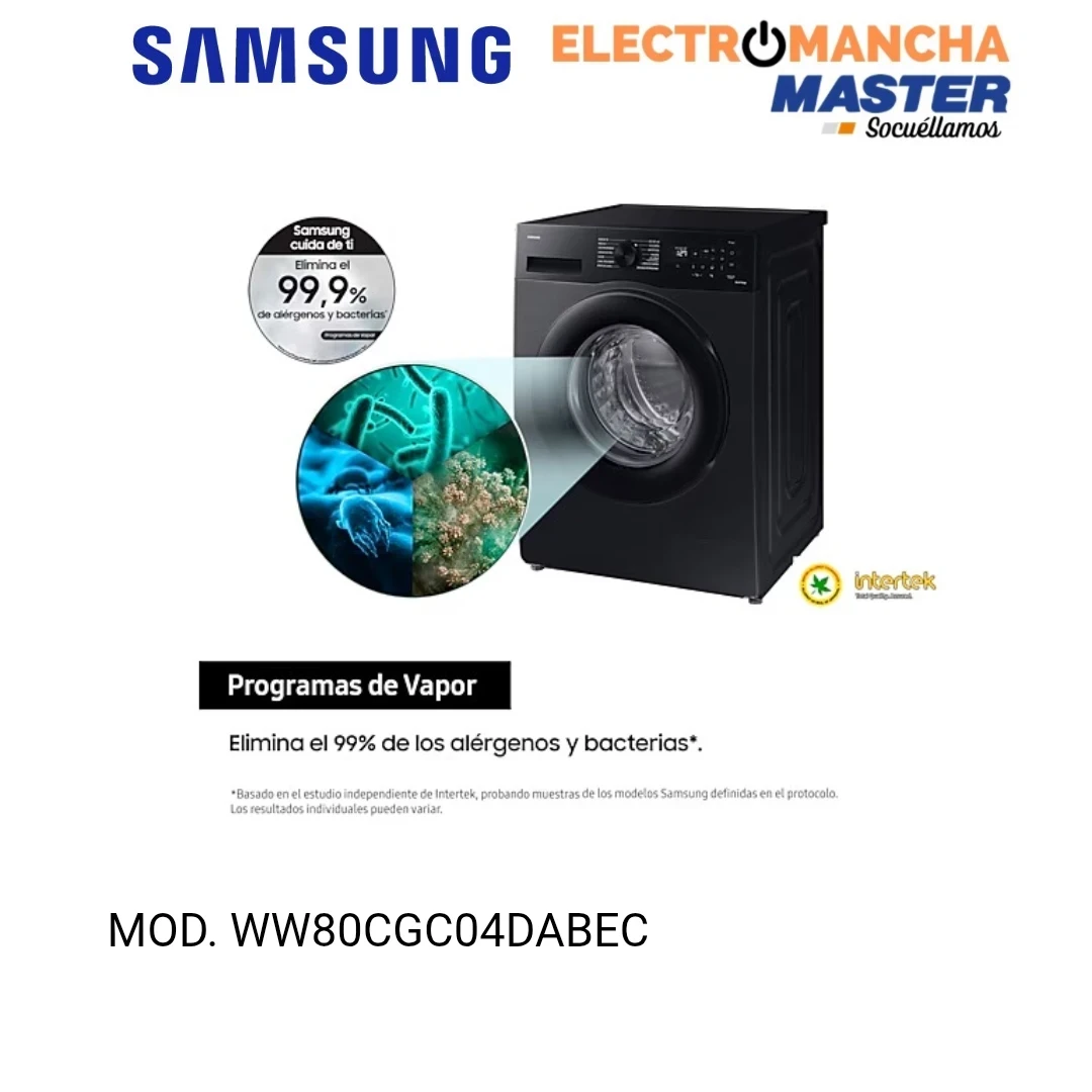 LAVADORA SAMSUNG WW80CGC04DABEC 8 KILOS 1400 RPM A NEGRA 4
