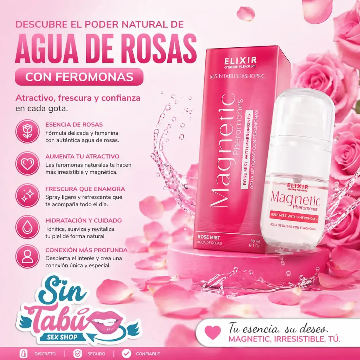 AGUA DE ROSAS CON FEROMONAS 