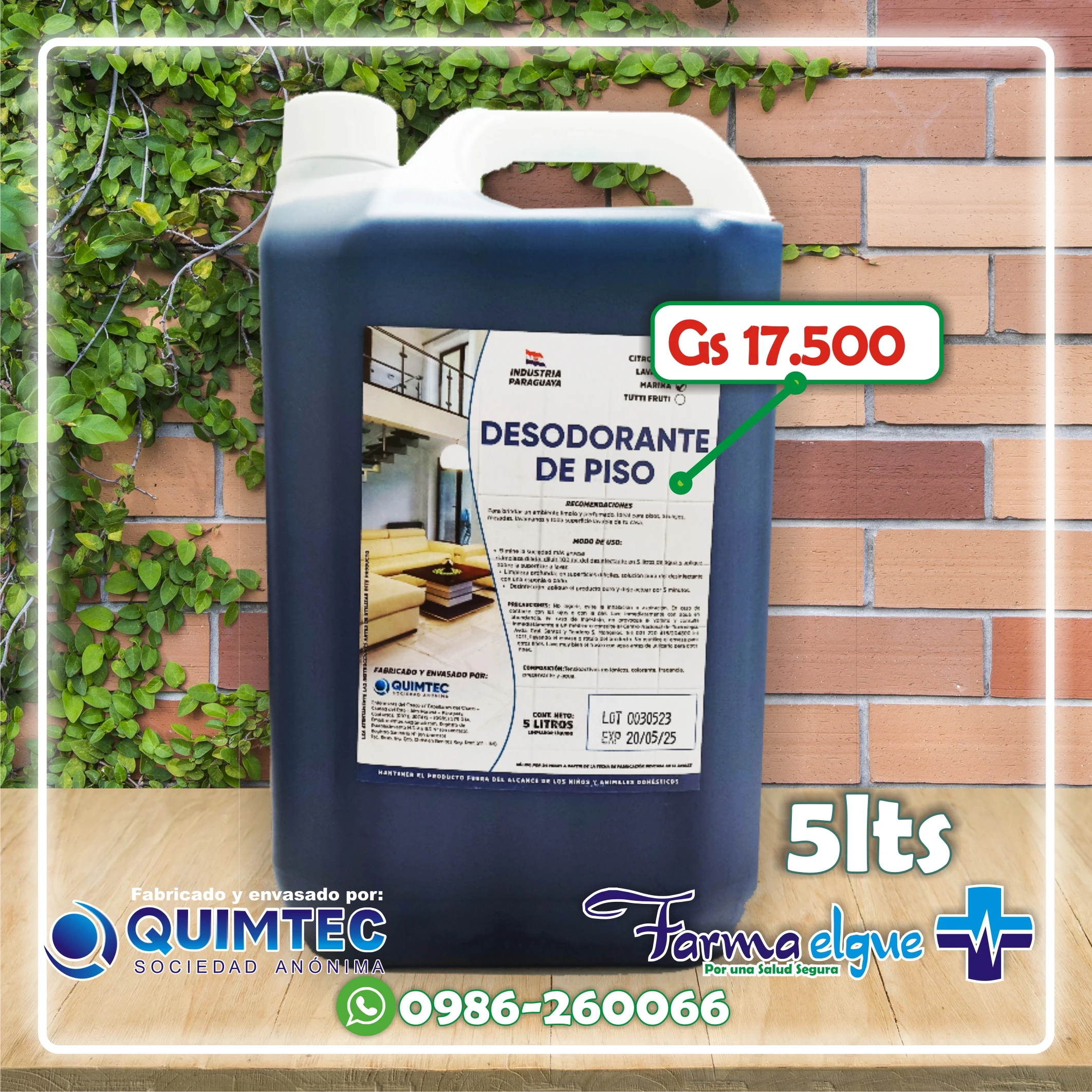 Eco Desodorante de Pisos x 5lts