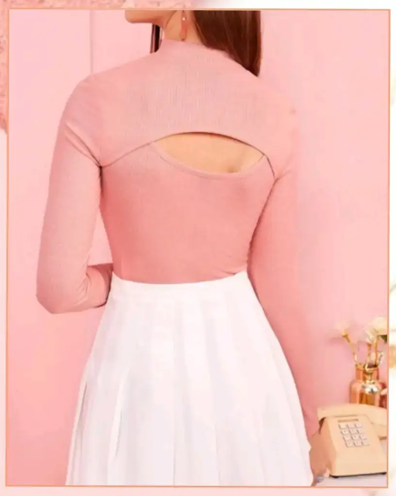 Xs - Body con abrigo manguito, rosa 2