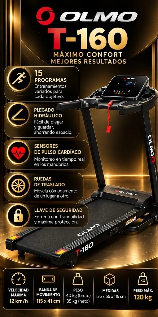 CINTA CAMINADORA OLMO T-160 *CONSULTAR DISPONIBILIDAD CON EL VENDEDOR*
